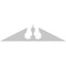 Ekena Millwork Acorn Architectural Grade PVC Pediment, 46"W x 11-1/2"H x 2-3/4"P (Pitch 6/12) PEDPS046X115ACR00 - alternate 5